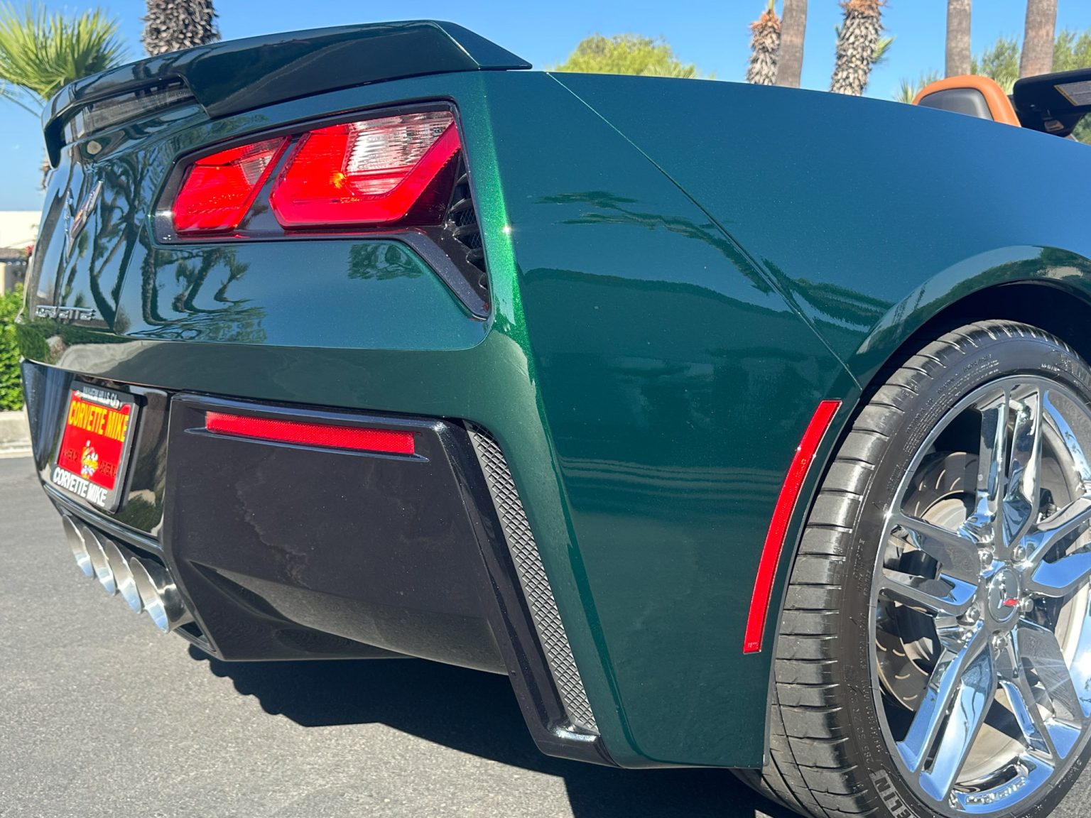 BaT 2014 Lime Rock Green Corvette Convertible 8038