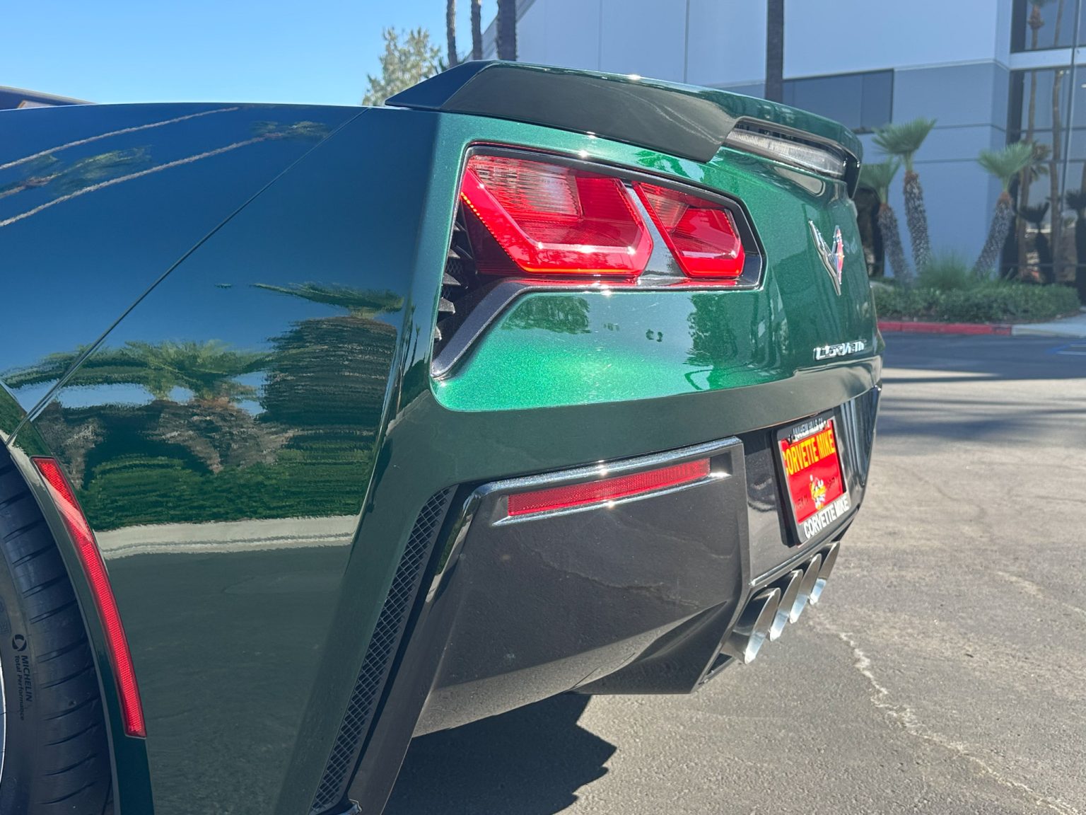 BaT 2014 Lime Rock Green Corvette Convertible 8039