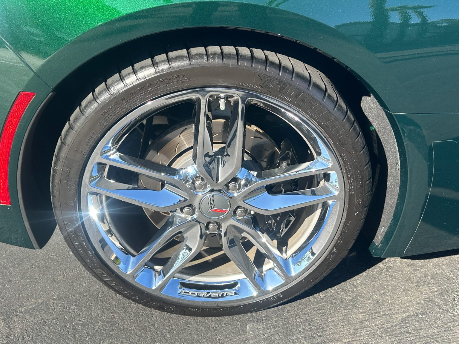BaT 2014 Lime Rock Green Corvette Convertible 8043
