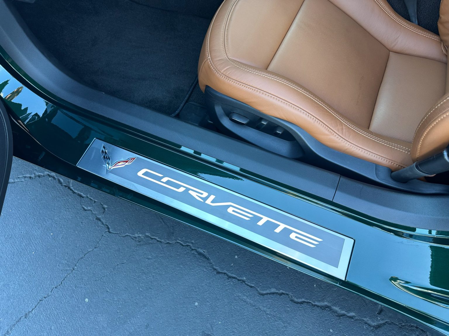 BaT 2014 Lime Rock Green Corvette Convertible 8056