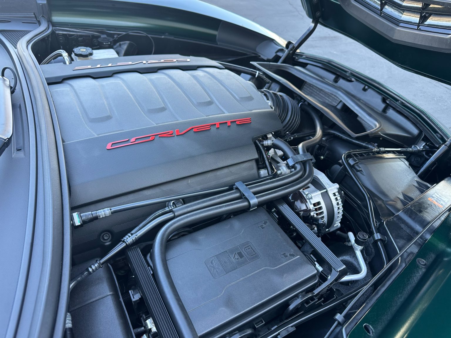 BaT 2014 Lime Rock Green Corvette Convertible 8077